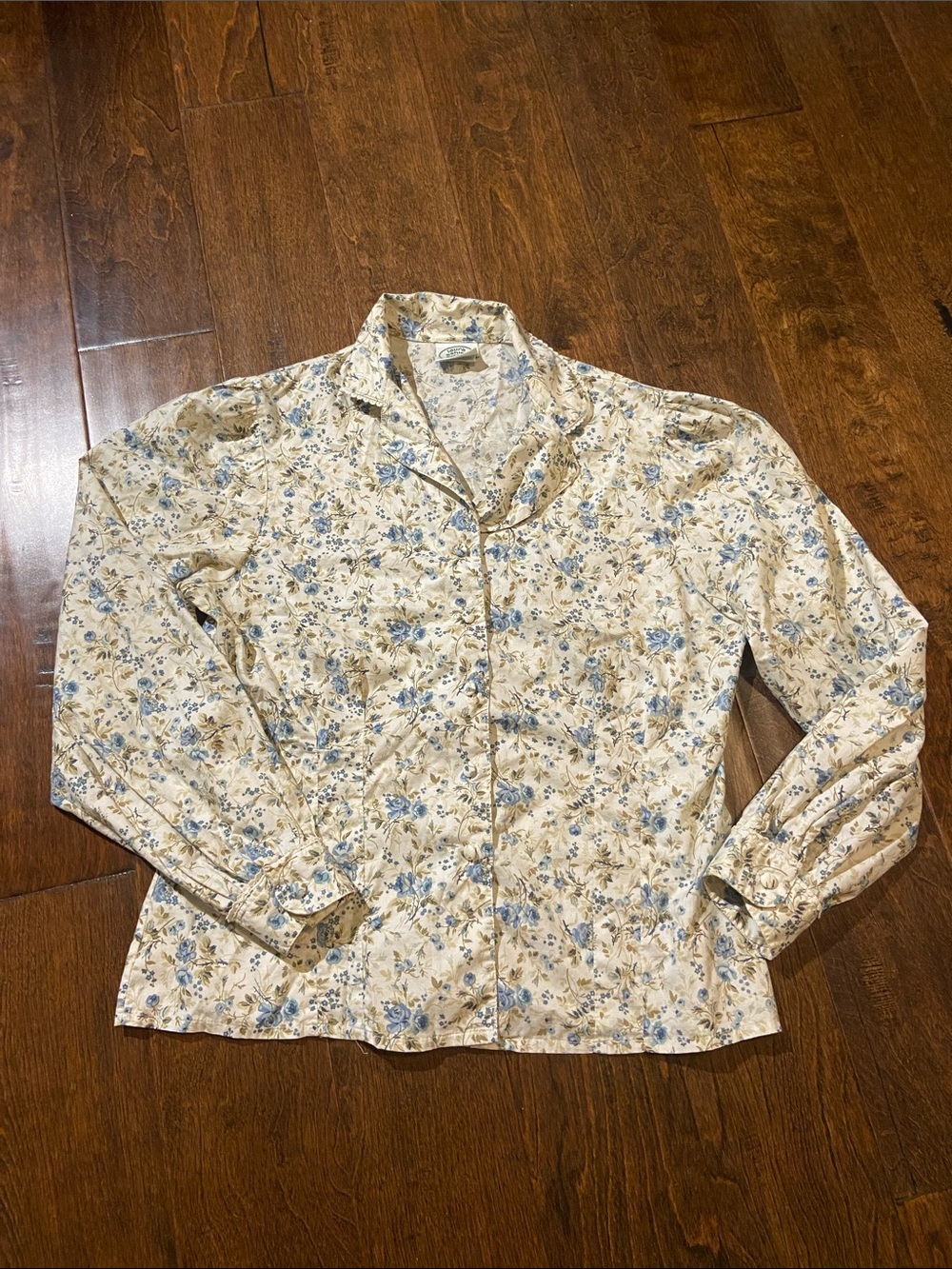 Vintage Laura Ashley button down top floral SZ 12 prairie Cottagecore